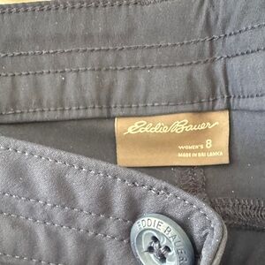 Eddie Bauer Women's Dark Gray Pants with Branded Button
